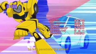 Transformers Animated Japanese Ending Theme English Subbed [upl. by Jarv]