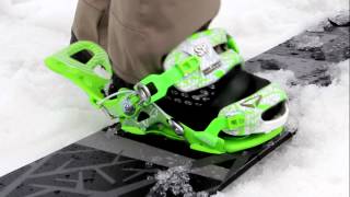 SP Fastec Snowboard Binding System Demonstration  Fastec Video Review [upl. by Yellas]