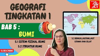 GEOGRAFI TINGKATAN 1 BAB 5  BUMI  51 52 53 [upl. by Ahsienek815]