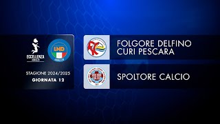 Eccellenza Abruzzo 12° giornata  Folgore Delfino Curi Pescara  Spoltore 40 [upl. by Ehsom]