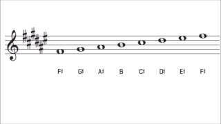 F Sharp Major Scale and Key Signature  The Key of F Major [upl. by Leunamne]