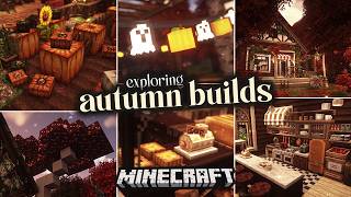 A Tour of My Cozy Autumn Minecraft Builds [upl. by Allets]