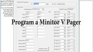 How to program a Motorola Minitor V 5 Pager [upl. by Gniliem]