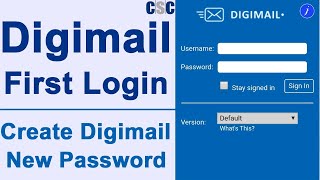 How to use digimail in CSC digimail first time login  digimail password reset [upl. by Biagio]