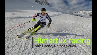 2020 ski season is open racing with Leona Hintertux glacier Austria [upl. by Ettinger]