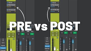 Pre Fader vs Post Fader Sends in StudioOne [upl. by Ardried]