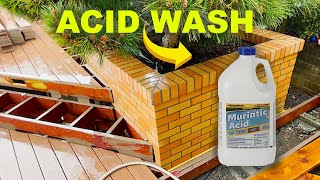 EASILY Remove Cement HAZE from Brick Stone etc by Acid Washing [upl. by Nilre]