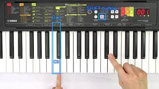 Yamaha PSRF52 quotHow to use the SHIFT button and Functionsquot [upl. by Nic]