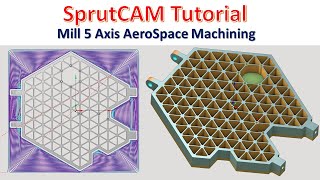 SprutCAM Tutorial 38  SprutCAM Mill 5 Axis head AeroSpace Machining [upl. by Aderfla837]