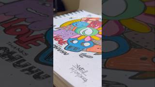 Doodle drawing Ohuhu acrylic markers review doodleart doodle doodling [upl. by Edmon633]