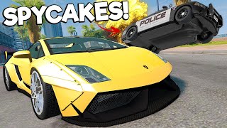 Spycakes amp I Used Upgraded Lamborghinis In Police Chases in BeamNG Drive Mods [upl. by Eneja787]