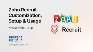 Zoho Recruit Customization Usage amp Setup  Setting Vendor Portal Tutorial [upl. by Esiahc810]