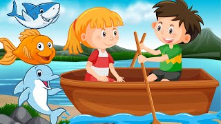 Row Row Row Your Boat  Rhymes for kids  Nursery Rhymes  Poems  Cocomalaanrhymes [upl. by Faubert373]