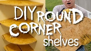 DIY Round Corner Shelves [upl. by Cecily]