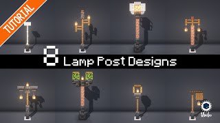 8 Lamp Post Designs for Minecraft [upl. by Ayhtnic]