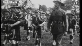 Robert BadenPowell inspects Boy Scouts 1917 [upl. by Sainana113]