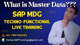 What is Master Data What Is The Importance Of Master Data  SAP MDG Training  VENKAT TechEdu [upl. by Lathan]