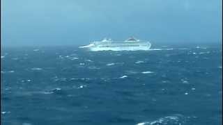 Cruise Ship in Bay of Biscay with VERY BAD weather [upl. by Atikkin199]