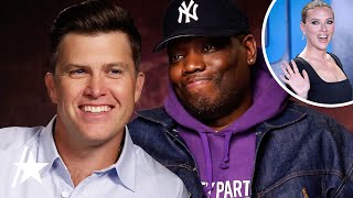 Michael Che Pokes Fun At Scarlett Johansson While ROASTING Colin Jost [upl. by Yentterb547]