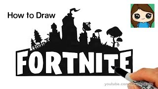 How to Draw Fortnite Logo Easy [upl. by Norred401]