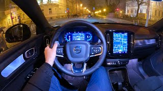 New VOLVO XC40 2023 FACELIFT  night POV test drive amp FULL REVIEW Recharge Twin [upl. by Ehcropal]