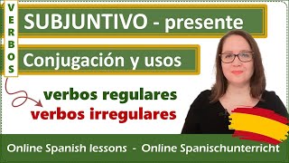 Presente de subjuntivo en español conjugación y usos spanishlessons spanischlernen subjunctive [upl. by Anolla]