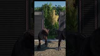 Carnotaurus exits shorts gaming games jurassicworldevolution2 jwe2 jurassicpark dinosaur [upl. by Rehpitsirhc816]