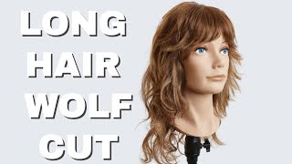 WOLF CUT TUTORIAL FOR LONG HAIR [upl. by Sirmons]