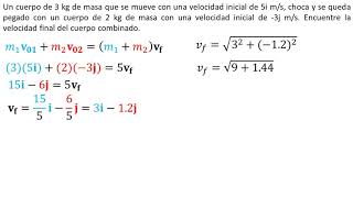 Física  Colisiones en dos dimensiones  Ejemplo 2 [upl. by Jonah]