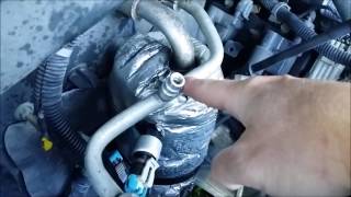 How to Replace AC Service Port Schrader Valve 4 [upl. by Casandra588]