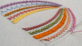 10 Decorative Stitches  Embroidery Learning Tutorials for Beginners [upl. by Riada866]