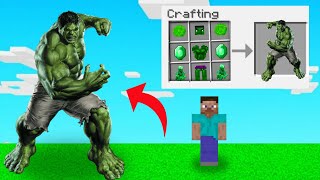 Crafting HULK in MINECRAFT [upl. by Particia]