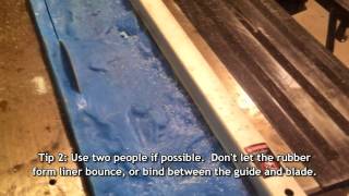 Cutting Down a Concrete Rubber Edge Form Step Countertop Liner [upl. by Madancy]