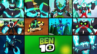 BEN 10 REBOOT ALL OMNIENHANCED ALIENS TRANSFORMATIONS [upl. by Daraj93]