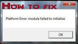 How to fix platform error  module failed to initialize hl source css [upl. by Bathelda]