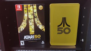 Atari 50 The Anniversary Celebration Steelbook Edition Nintendo Switch Unboxing Video [upl. by Rinna]