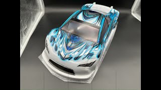 This is how I paint RC car Lexan body with airbrush Marble effect [upl. by Fayth]