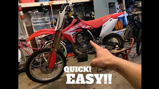 How to change the oil in a CRF150r [upl. by Lori]