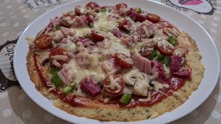 pizza de coliflor en sarten [upl. by Florin858]