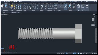 Tutorial AutoCAD 2021 Tornillo [upl. by Tennos]