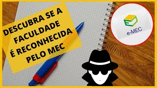 COMO SABER SE MEU CURSO TÉCNICO É RECONHECIDO PELO MEC [upl. by Ariuqahs]