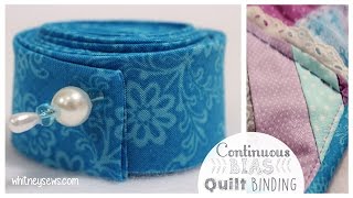 Continuous Bias Binding EASIEST METHOD How To  Whitney Sews [upl. by Meehyrb]