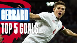 Steven Gerrards Top 5 Goals  Screamer Against Germany  England [upl. by Dnaloy]