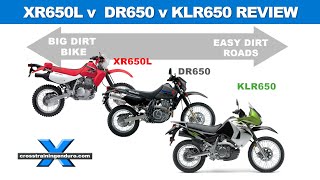 Honda XR650L v Suzuki DR650 v Kawasaki KLR650︱comparison review amp known issues [upl. by Bonneau]