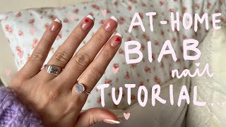 athome BIAB nail tutorial  nonprofessional [upl. by Airenahs]