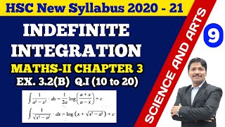 Indefinite Integration Ex32B Part 9  12th Maths New Syllabus 2020 Maharashtra Board Dinesh Sir [upl. by Lectra]