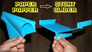 Paper Popper Transforms to a Stunt Plane Easy and Loud [upl. by Cortie]