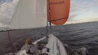 Sun Fast 32 Accelerate Solo spinnaker hoist how  to [upl. by Greeson665]