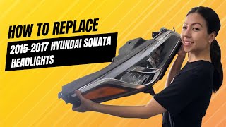 How to change a 20152017 Hyundai Sonata headlight  ReveMoto [upl. by Margaux928]