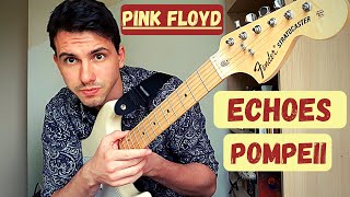 How to play Echoes by Pink Floyd The Pompeii Version  Main Solo Riff and Outro [upl. by Ennailuj]